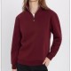 Unisex Relax Fit Rahat Kesim Pamuklu İçi Polarlı Yarım Fermuarlı Siyah Dik Yaka Sweatshirt