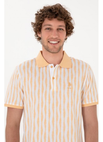 U.S. POLO ASSN. Erkek Regular Fit Polo Yaka Turuncu Tişört ( ORJİNAL )